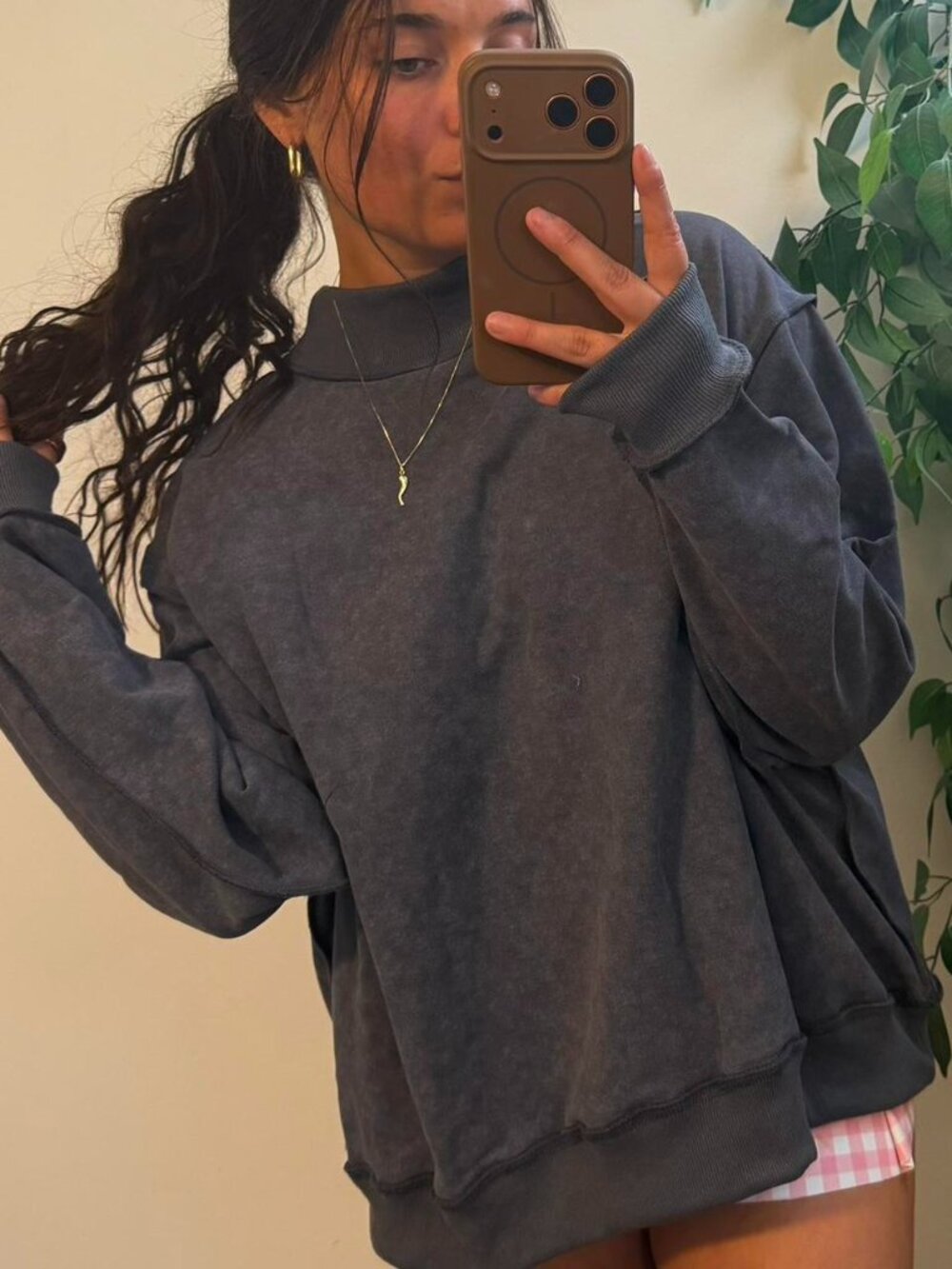 Grey Mockneck